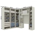 Ver imagem 4 de Guarda-roupa Solteiro Modulado Seletto 9 Portas 6 Gavetas com Espelho Areia Hp - Henn