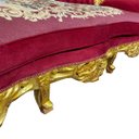 Ver imagem 7 de Jogo de Sofá Clássico com Par de Poltronas Vermelho com Dourado 160x226x100cm e 133x93x90cm