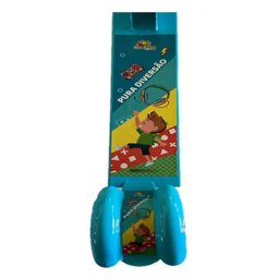 Patinete Infantil Menino Azul c/ 3 Rodas Luzes Led 50Kg Dobrável - 6