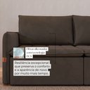 Ver imagem 6 de Sofá Cama Retrátil 3 Lugares Bárbara 1,80m Veludo Marrom