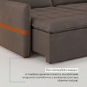 Ver imagem 7 de Sofá Cama Retrátil 3 Lugares Bárbara 1,80m Veludo Marrom