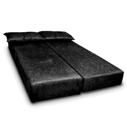 Sofá Cama Bicama 3 Lugares Casal Sofanete Suede - Preto - 2