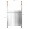 Grelha Parrilla Argentina 47cm x 85cm Grelha para Churrasco Aço Inox Simonaggio - 3