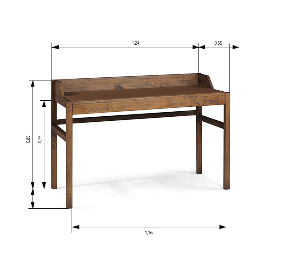 Escrivaninha de Madeira Maciça - Matt - 7