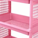 Ver imagem 4 de Estante Modular Infantil 5 Prateleiras Porta Brinquedos Sapatos Quarto Rosa