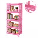 Ver imagem 2 de Estante Modular Infantil 5 Prateleiras Porta Brinquedos Sapatos Quarto Rosa