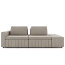 Ver imagem 5 de Sofá Ilha e Puff Sala Living 245cm Siesta M22 Veludo Bege - Mpozenato