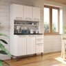 Armário de Cozinha Compacto 6 Portas 2 Gavetas 100% Aço Branco Ellie Jm Móveis - 1