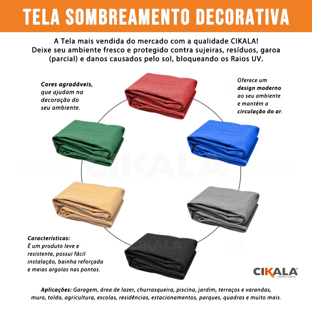 Tela Sombreamento Areia 11x2 Metros para Cobertura e Decorativa - 6