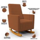 Ver imagem 4 de Poltrona de Amamentação com Balanço Ravena W01 Bouclê Terracota - Lyam Decor