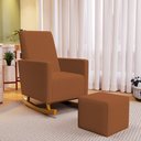 Ver imagem 2 de Poltrona de Amamentação com Balanço Ravena W01 Bouclê Terracota - Lyam Decor