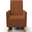 Ver imagem 3 de Poltrona de Amamentação com Balanço Ravena W01 Bouclê Terracota - Lyam Decor