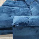 Ver imagem 6 de Sofá Girona 3 Lugares Retrátil e Reclinável 230cm Azul Veludo Bom Pastor Móveis