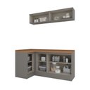 Ver imagem 4 de Lavanderia Modulada 05 Peças 100% MDF com Balcão Canto Reto e Tampo Cinza/Nature Emily