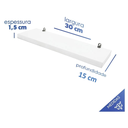 Ver imagem 3 de Kit 4 Prateleiras MDF/MDP Nichos Sala Quarto Cozinha Banheiro 30x15 - GRUMOBILE