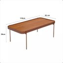 Ver imagem 4 de Mesa de Centro Sala de Estar Mavi G 110x52 Nature com Pes Metal Cobre