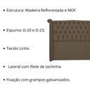 Ver imagem 2 de Cabeceira de Cama Box Estofada 160 Cm Queen Sienna Linho