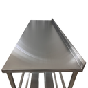 Ver imagem 5 de Mesa Aço Inox Profissional 150x60x90 Cm com 2 Prateleiras Fenestradas com Espelho Nortinox