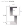 Mesa de Cabeceira S Branco 60 x 25cm - 3