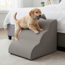 Ver imagem 2 de Escada Pet 46cm Estofada para Cachorro Nuvem R01 Veludo Capuccino - Annie Decor
