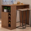 Ver imagem 1 de Bancada de Cozinha Genialflex Romana Porta Adega Ébano Fosco