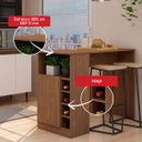 Ver imagem 5 de Bancada de Cozinha Genialflex Romana Porta Adega Ébano Fosco