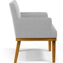 Ver mais imagens de Kit 4 Poltronas Decorativas Sala De Estar E Recepção Base Mel Beatriz W01 Bouclê Cinza - Lyam Decor