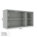 Ver imagem 3 de Armário Aéreo Planejado 3 Portas 120cm Nara CabeCasa MadeiraOriginals Cinza