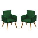 Ver imagem 1 de Kit 2 Poltronas Nina Suede Verde Aradecor