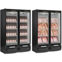 Ver imagem 1 de Expositor Vertical 2 Portas de Vidro Gcbc950 Gelopar Refrigerador 957 Litros Preto 220v