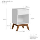 Ver imagem 6 de Mesa de Cabeceira Pequena Retrô Alpi - Branco