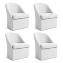 Ver imagem 1 de Kit 4 Poltronas Decorativas Malli Boucle - Pallazio Cor:Off White