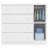 Quarto Infantil Flat Mel 100% MDF Branco Guarda-Roupa Roupeiro + Cômoda Sapateira - 3