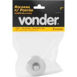 Roldana p/ Portão 2" Tipo V Aço Zincado c/ Rol.Pino Vonder - 3