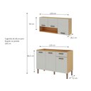 Ver imagem 2 de Cozinha Modulada com Balcão 120cm com Tampo e Aereo 120cm Cb0086 Linha Essência Genialflex