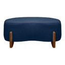 Ver imagem 2 de Banqueta Decorativa Orgânica Puff Thor 100cm para Sala e Quarto Bouclé:azul Marinho
