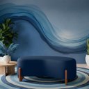 Ver imagem 5 de Banqueta Decorativa Orgânica Puff Thor 100cm para Sala e Quarto Bouclé:azul Marinho