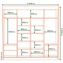 Ver imagem 2 de Roupeiro Seul 2 Portas Deslizantes 100% Mdf - Freijó/nero