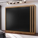 Ver imagem 1 de Roupeiro Seul 2 Portas Deslizantes 100% Mdf - Freijó/nero