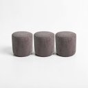 Ver imagem 2 de Kit 03 Puff Perse 36cm Redondo Decorativo Sala Quarto Tecido Bouclé