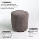 Ver imagem 5 de Kit 03 Puff Perse 36cm Redondo Decorativo Sala Quarto Tecido Bouclé
