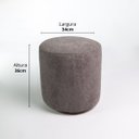 Ver imagem 3 de Kit 03 Puff Perse 36cm Redondo Decorativo Sala Quarto Tecido Bouclé