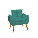 Ver imagem 4 de Kit Namoradeira Opala + 2 Poltronas para Sala Balaqui Decor Cor:azul Turquesa