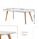 Ver imagem 4 de Conjunto Sala de Jantar Mesa Malta 120cm Tampo Laqueado com Vidro e 4 Cadeiras Star