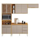 Ver imagem 1 de Cozinha Completa Plena 9 Portas 4 Gavetas Cinamon/nude - Demóbile