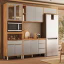 Ver imagem 3 de Cozinha Completa Plena 9 Portas 4 Gavetas Cinamon/nude - Demóbile