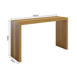 Aparador Rubi Gold 1,40m Em Lâmina de Jequitibá-Rosa 50mm Para Sala De Estar - Imbuia - 3