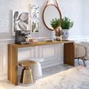 Ver imagem 2 de Aparador Rubi Gold 1,40m Em Lâmina de Jequitibá-Rosa 50mm Para Sala De Estar - Imbuia