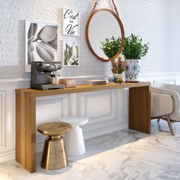 Aparador Rubi Gold 1,40m Em Lâmina de Jequitibá-Rosa 50mm Para Sala De Estar - Imbuia - 2