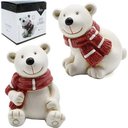 Ver imagem 3 de Enfeite Urso de Ceramica 12,3x11x9cm na Caixa